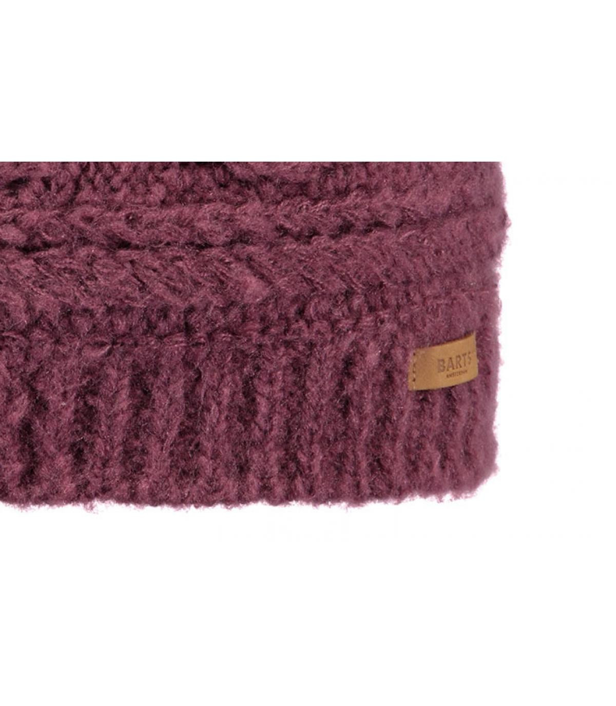 gorro granate pompón pelo